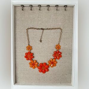 Orange floral necklace